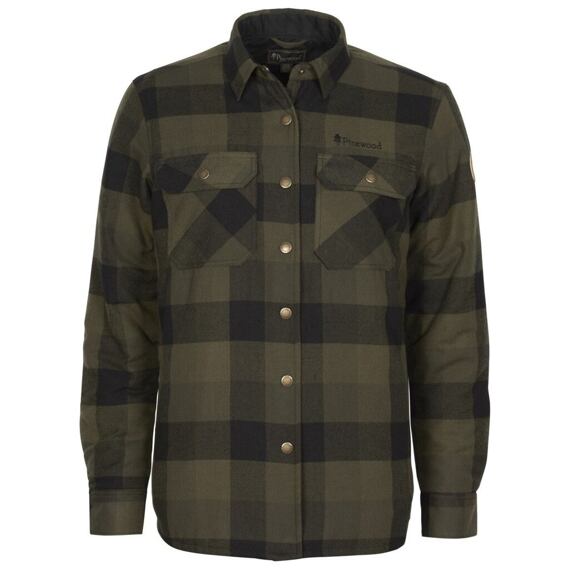 Dámská zateplená košile Pinewood Canada Classic 2.0 - Green/Black